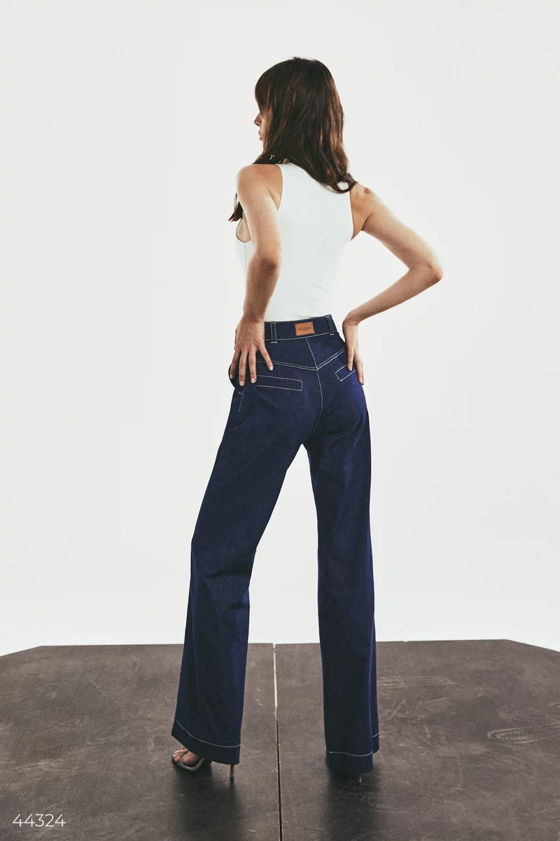 Denim trousers with slits photo 4