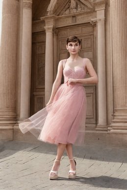 Фатиновое розовое платье-бюстье фотография 2