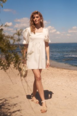 Сукня міні з рукавами ліхтариками фотографія 2