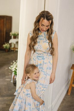 Children's dress with a lemon print (80-110 cm) photo 1