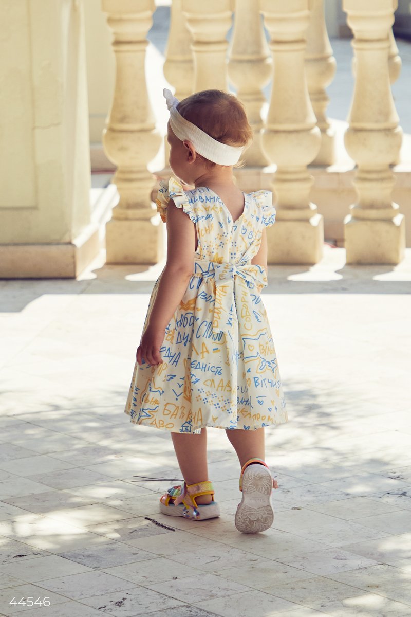Дитяча сукня з принтом 'Незалежна' (80-110 см) фотографія 3