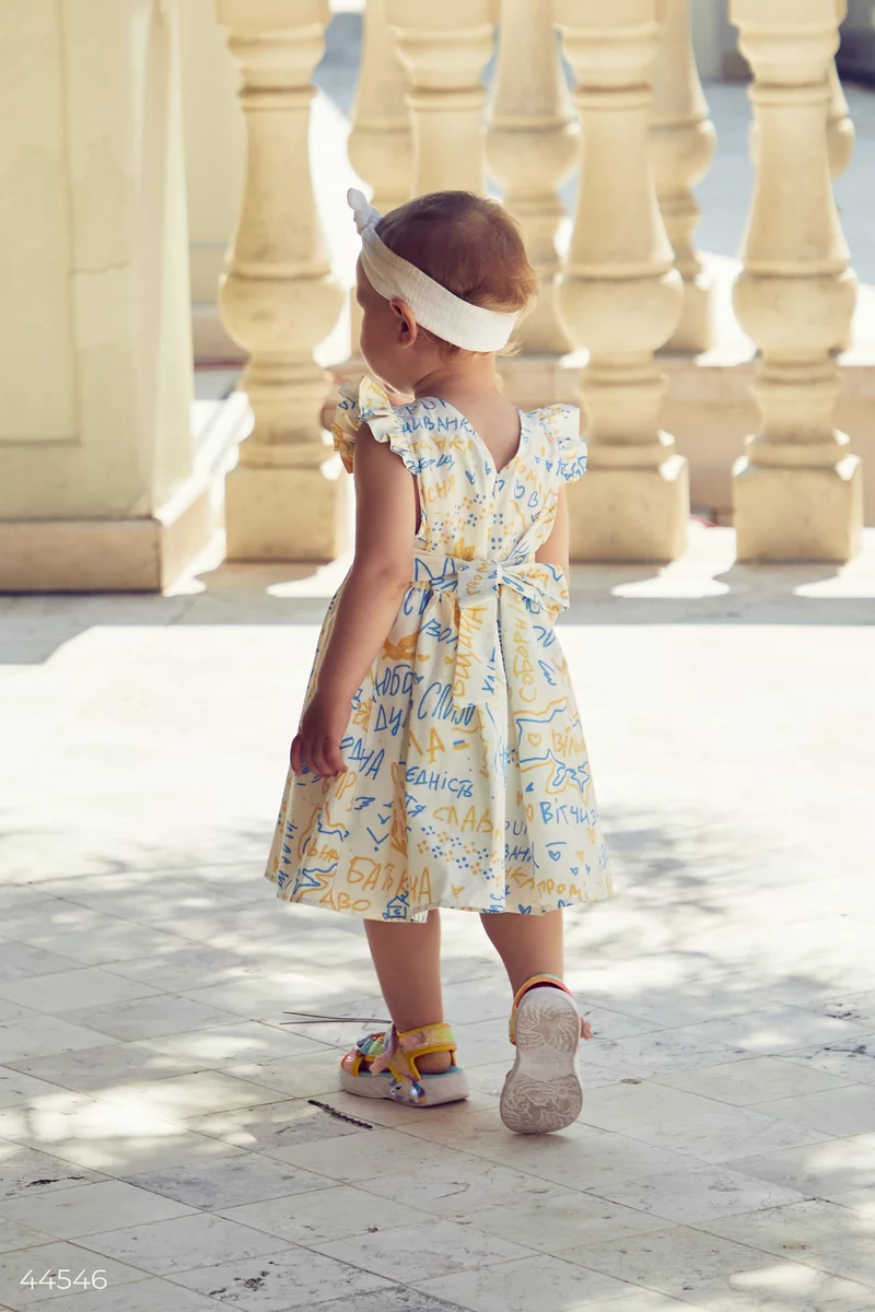 Детское платье с принтом 'Незалежна' (80-110 см) фотография 3