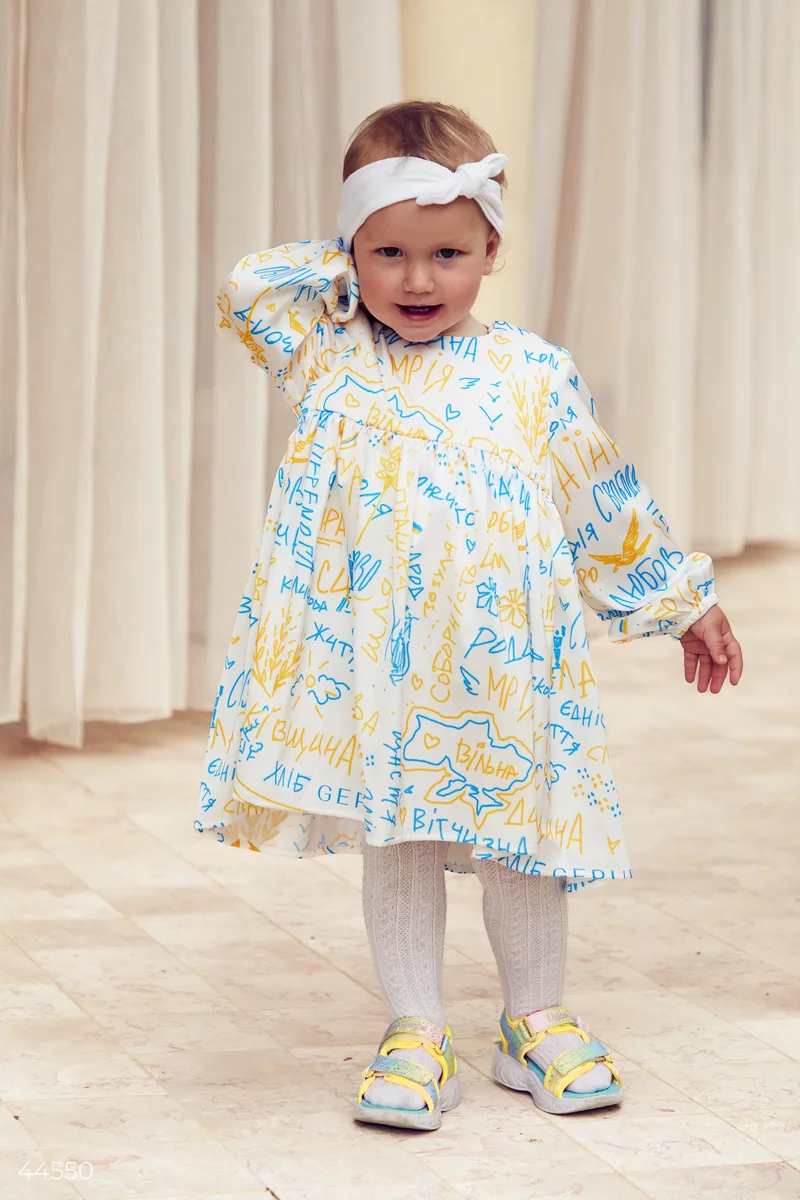 Children's dress with a print (80-110 cm) photo 3