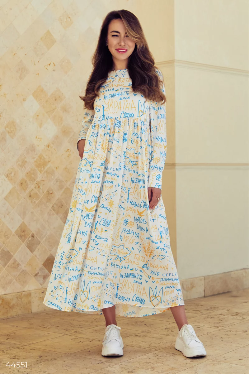 Loose silk dress 44551 Gepur women clothes store