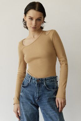 Milk knit top with cutouts photo 1