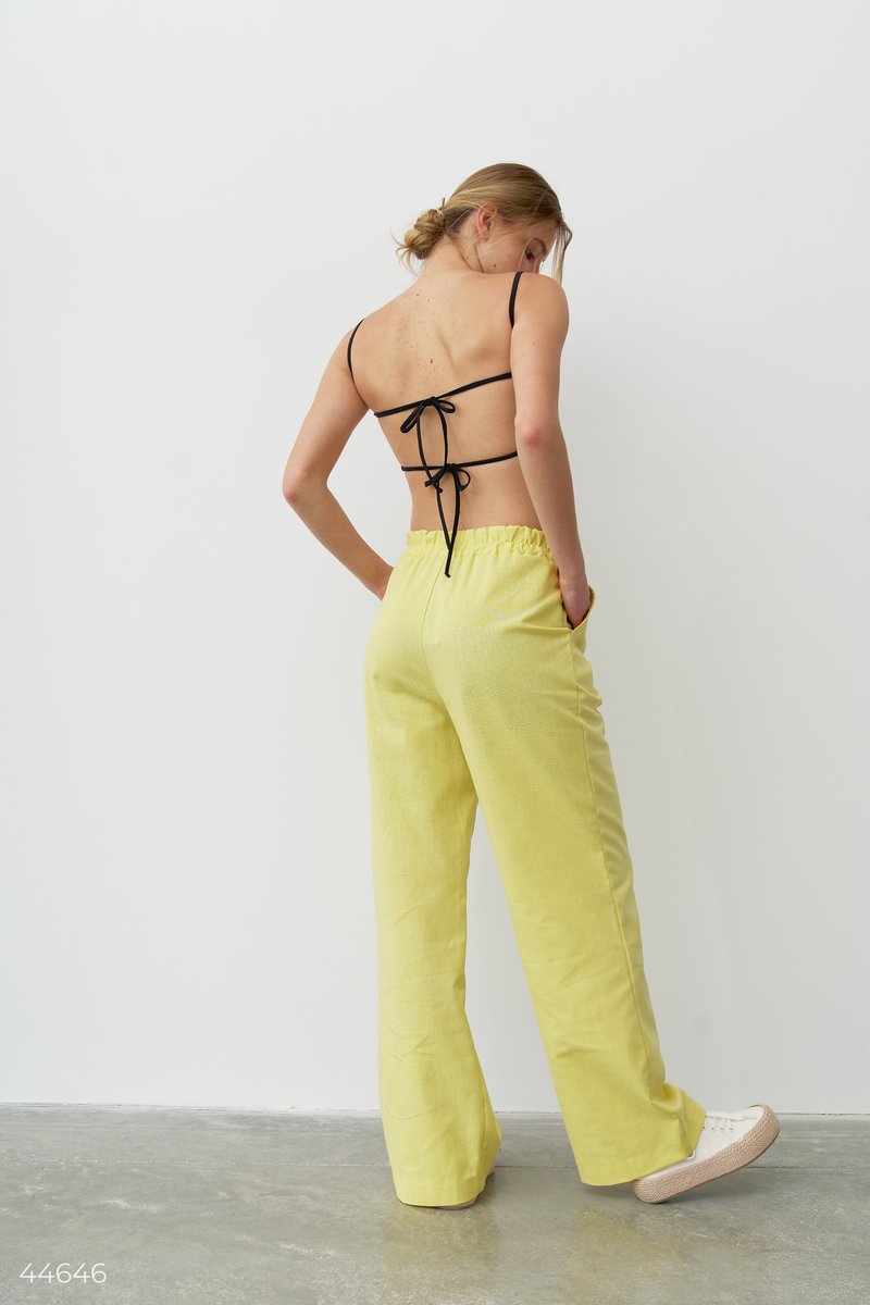 Yellow summer trousers photo 4