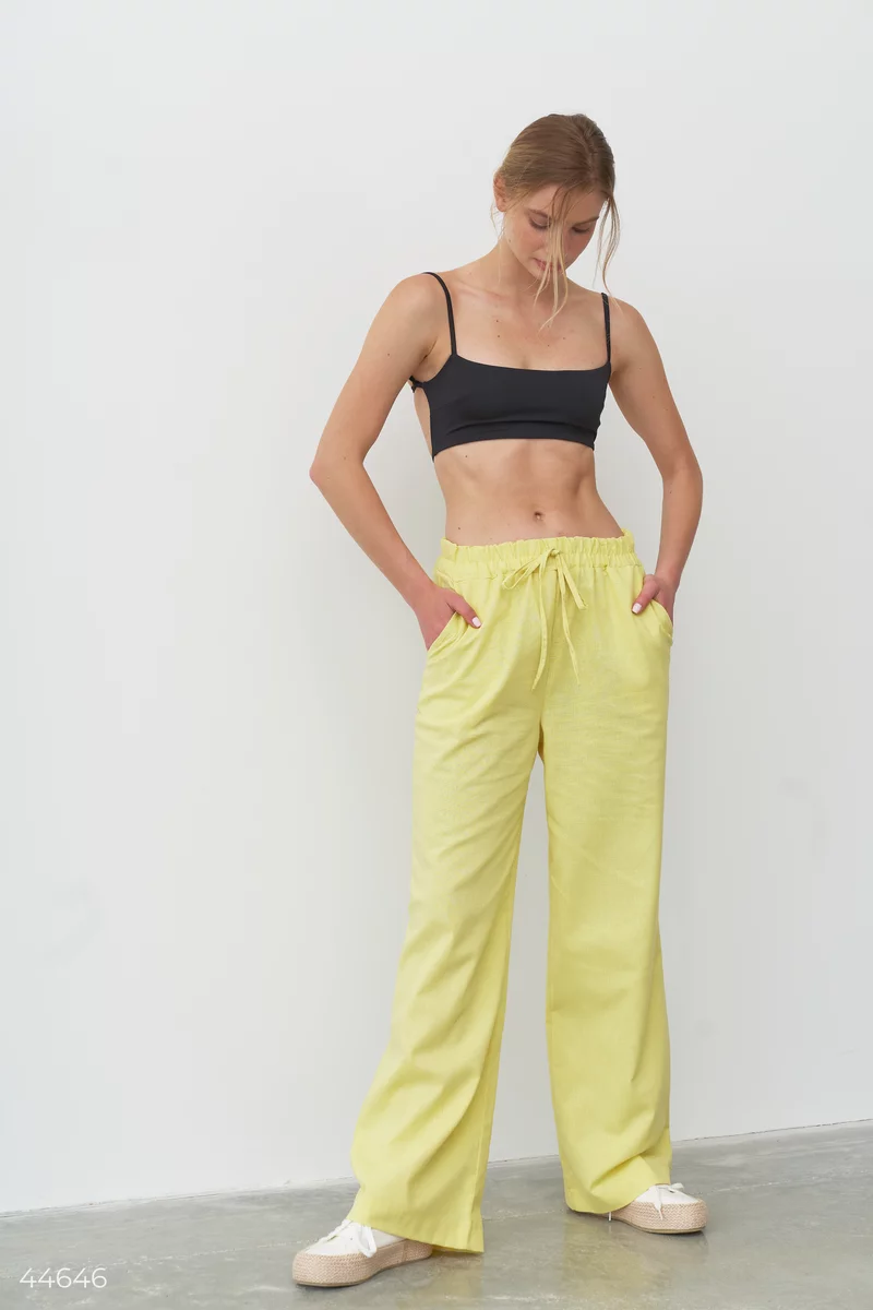 Yellow summer trousers photo 5