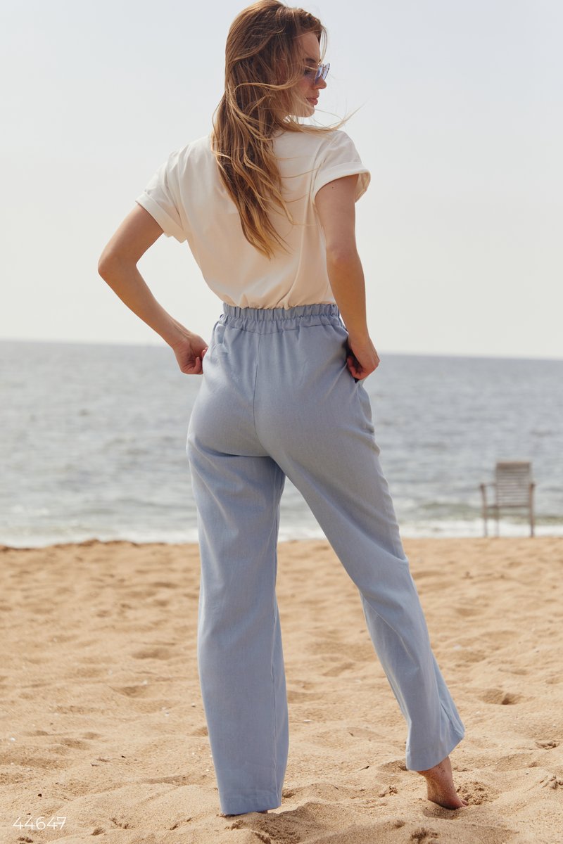 Summer pants in blue photo 4