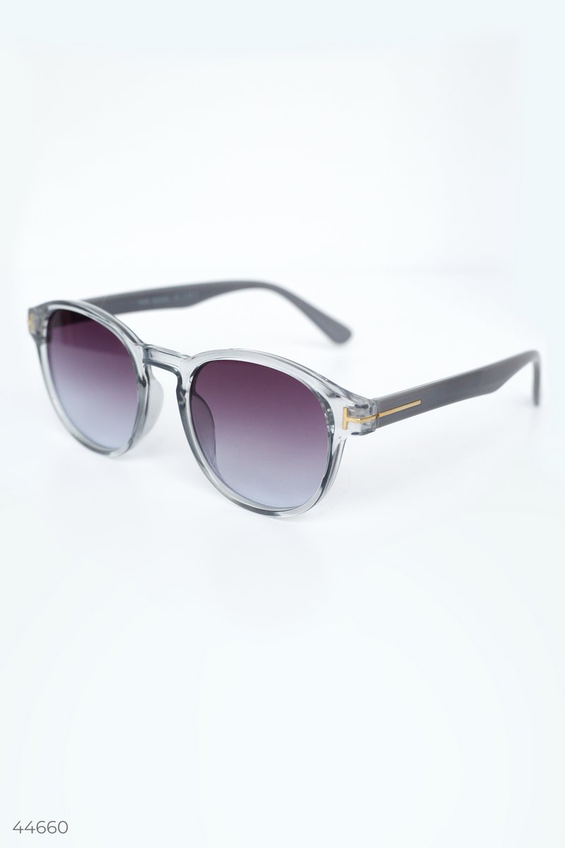 Солнцезащитные очки с серой оправой фотография 4