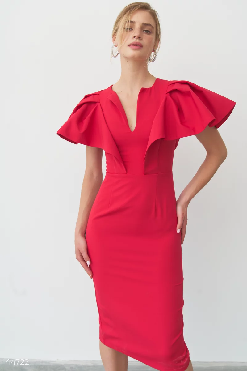 Червона сукня бодікон фотографія 2