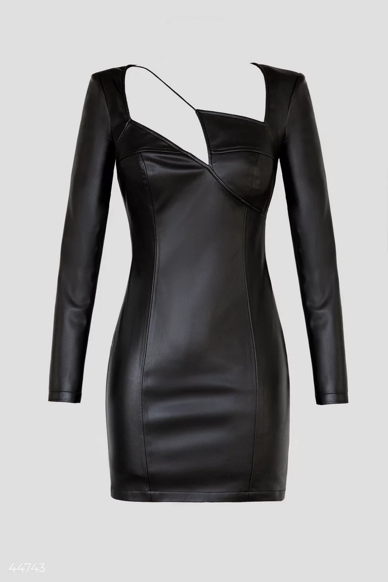 Leather dress with cutout photo 1