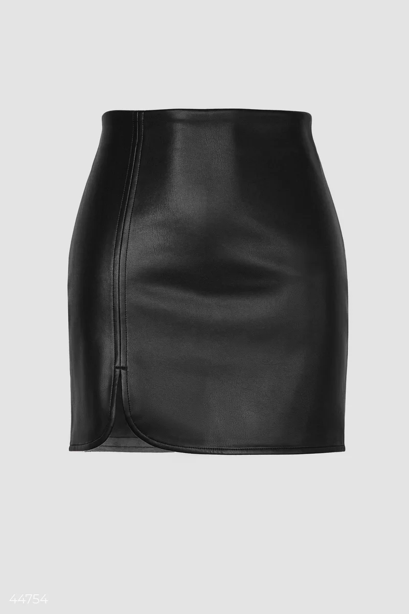 Pu leather skirt outlet black