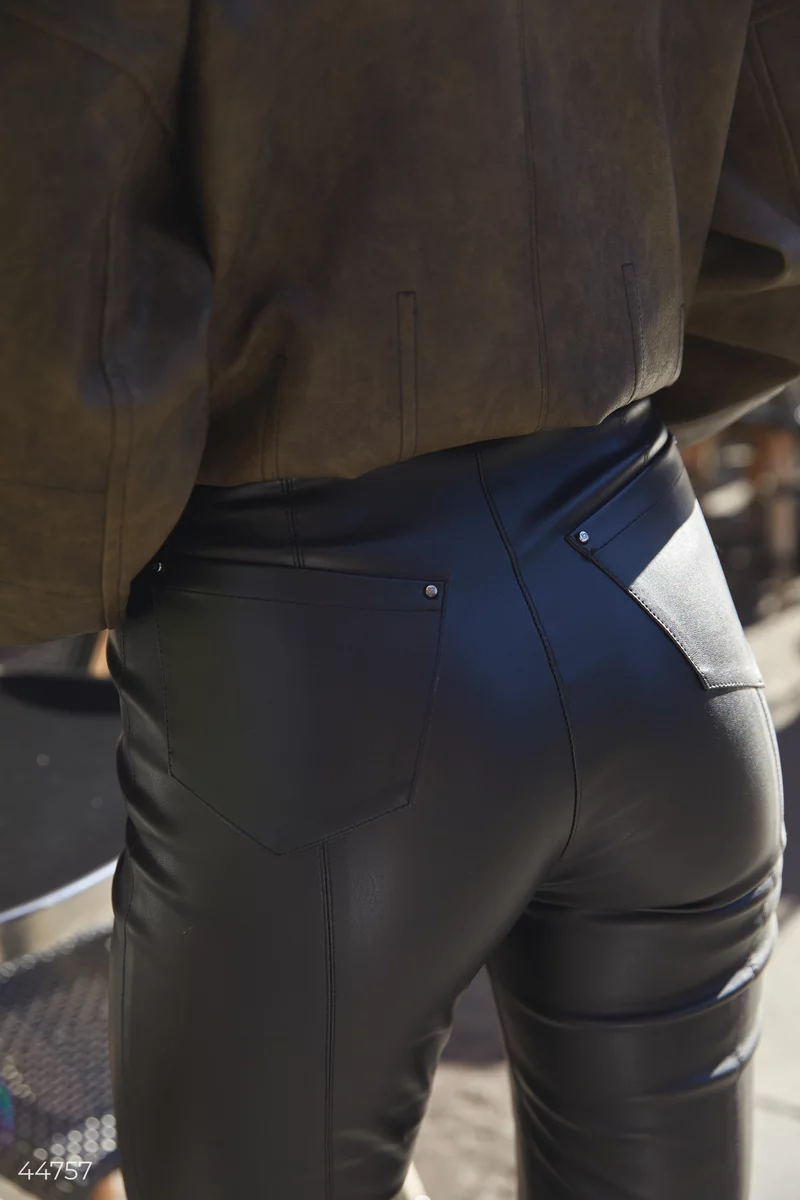 High leather trousers photo 5