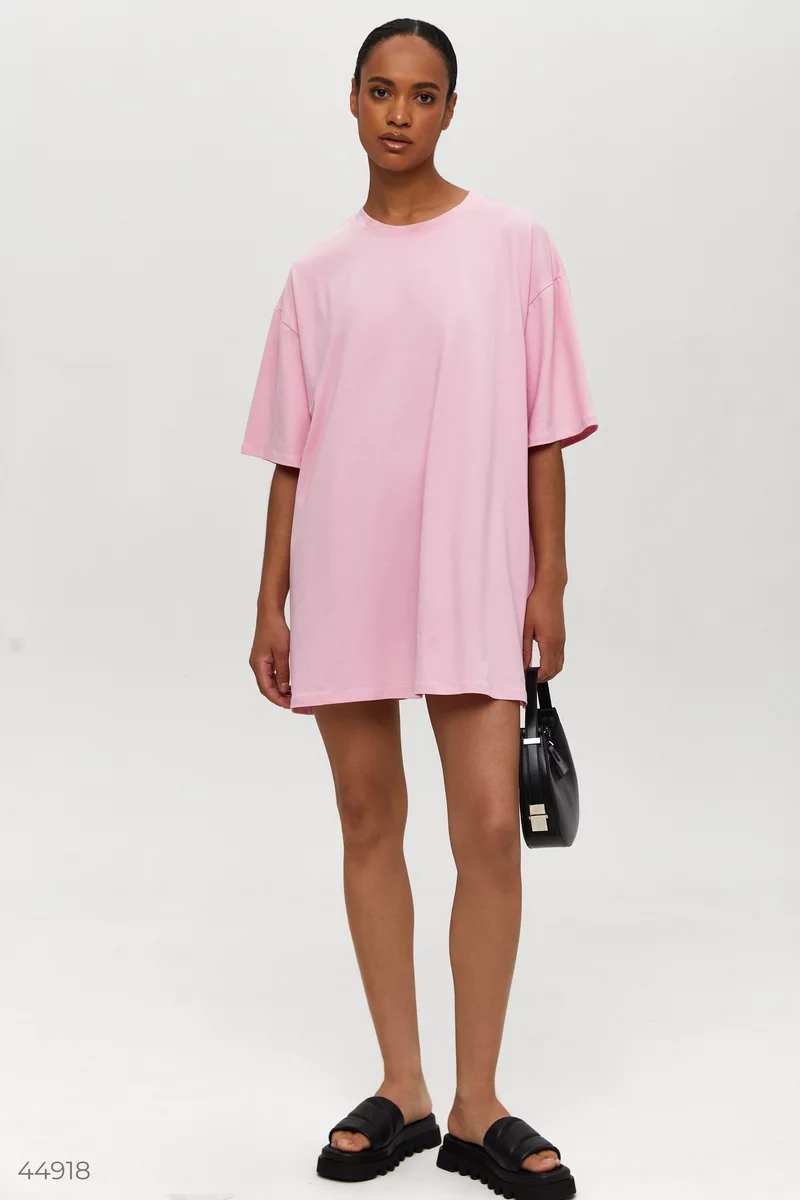 Сукня-футболка рожевого кольору фотографія 2