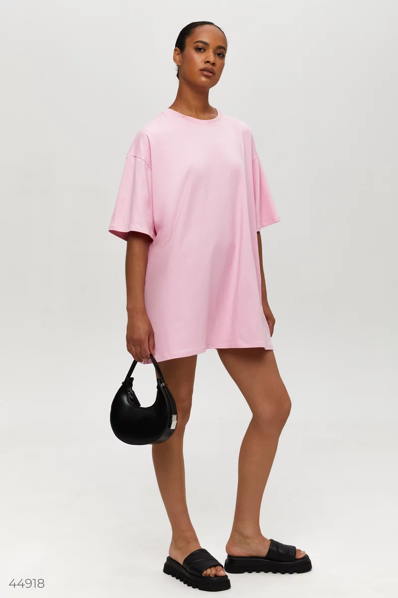 Сукня-футболка рожевого кольору фотографія 5
