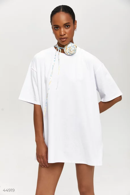 All white best sale t shirt dress