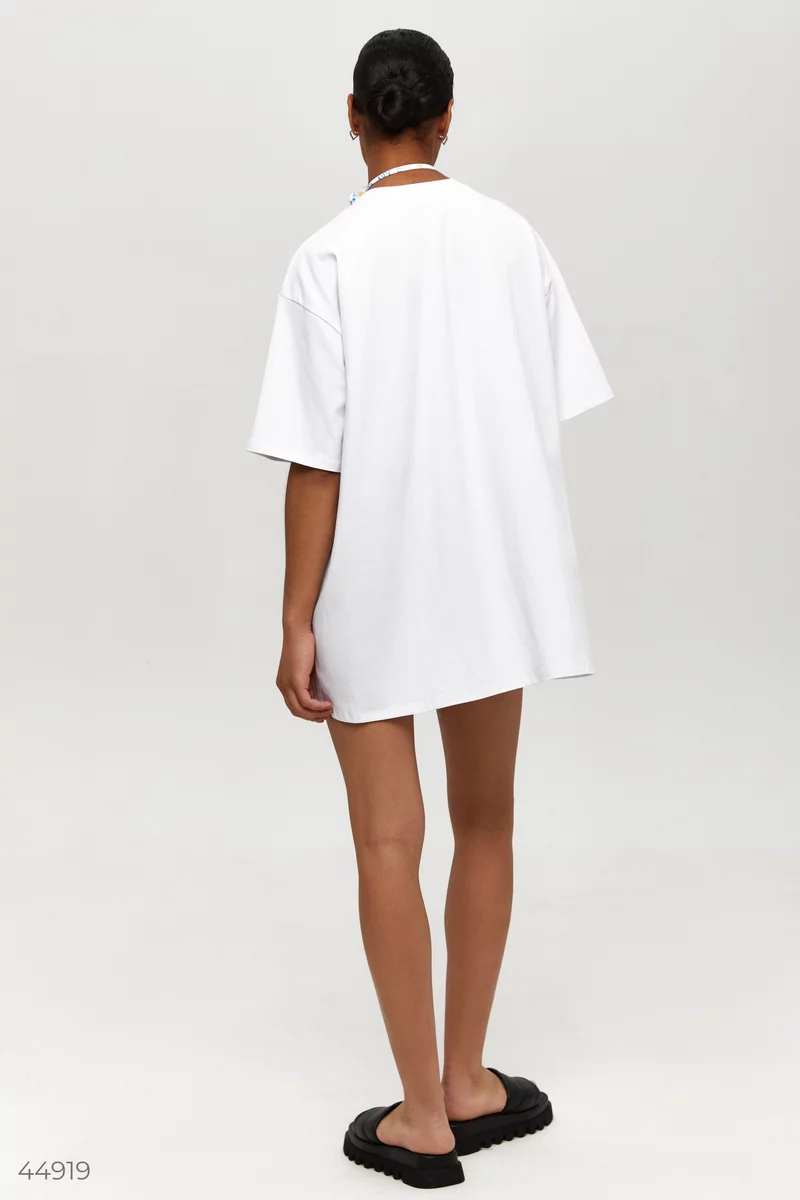 Біла сукня-футболка фотографія 4