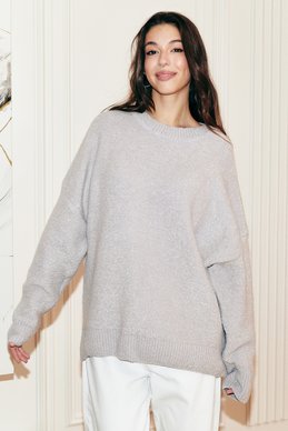 Szary sweterek wykonany z najwyższej jakości wełny photo 1