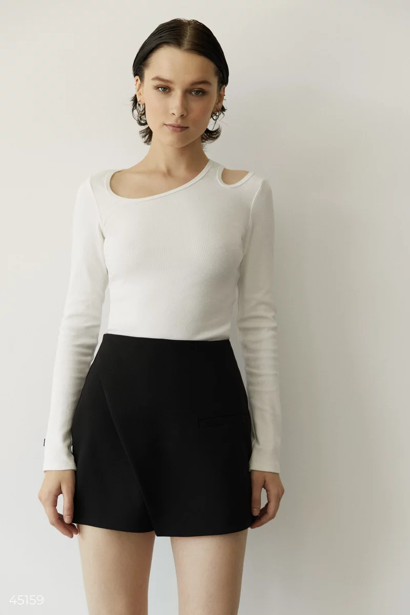 Milk knit top with cutouts photo 3