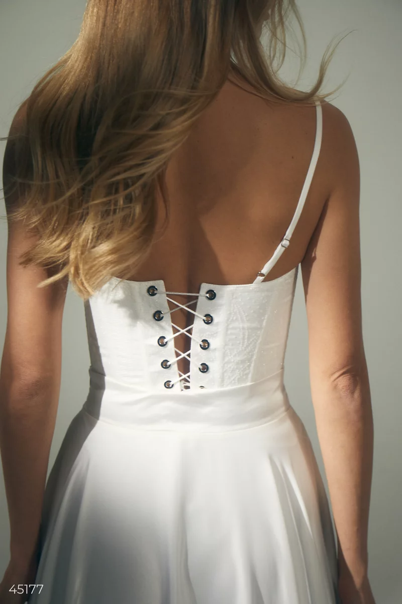White corset with lacing photo 4