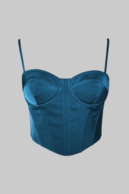 Satin corset with laces