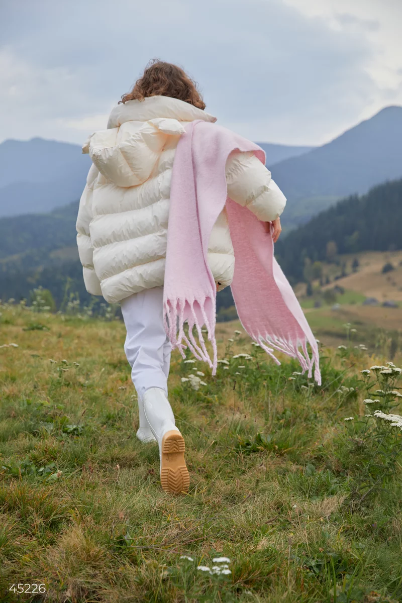 Warm angora scarf photo 1