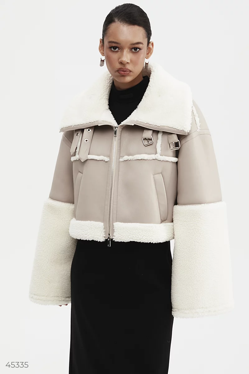 Cropped coat outlet