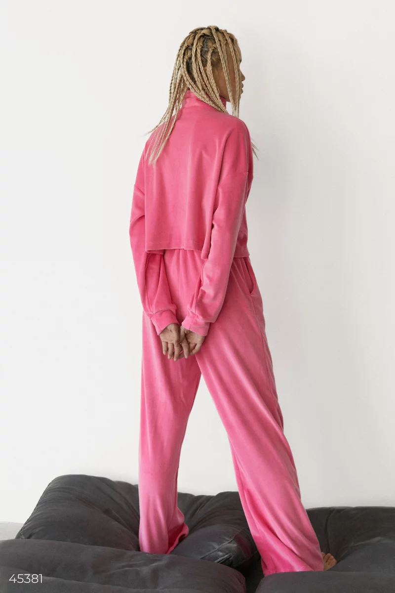 Pink velour suit photo 5