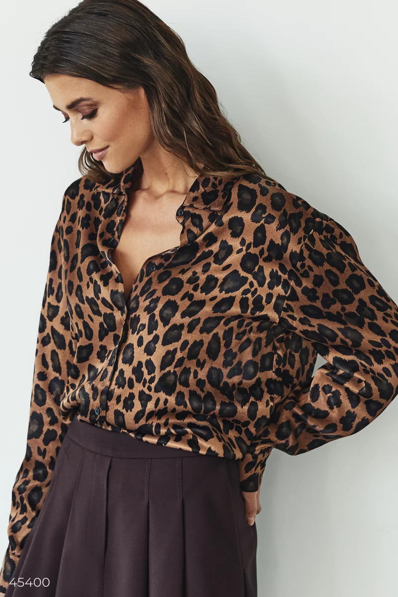 Блуза в леопардовый принт фотография 3