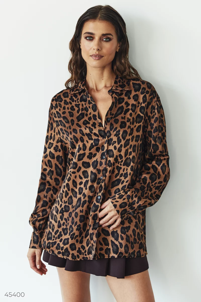 Блуза в леопардовый принт фотография 5