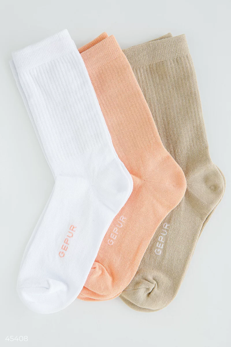 Basic set of cotton socks photo 1
