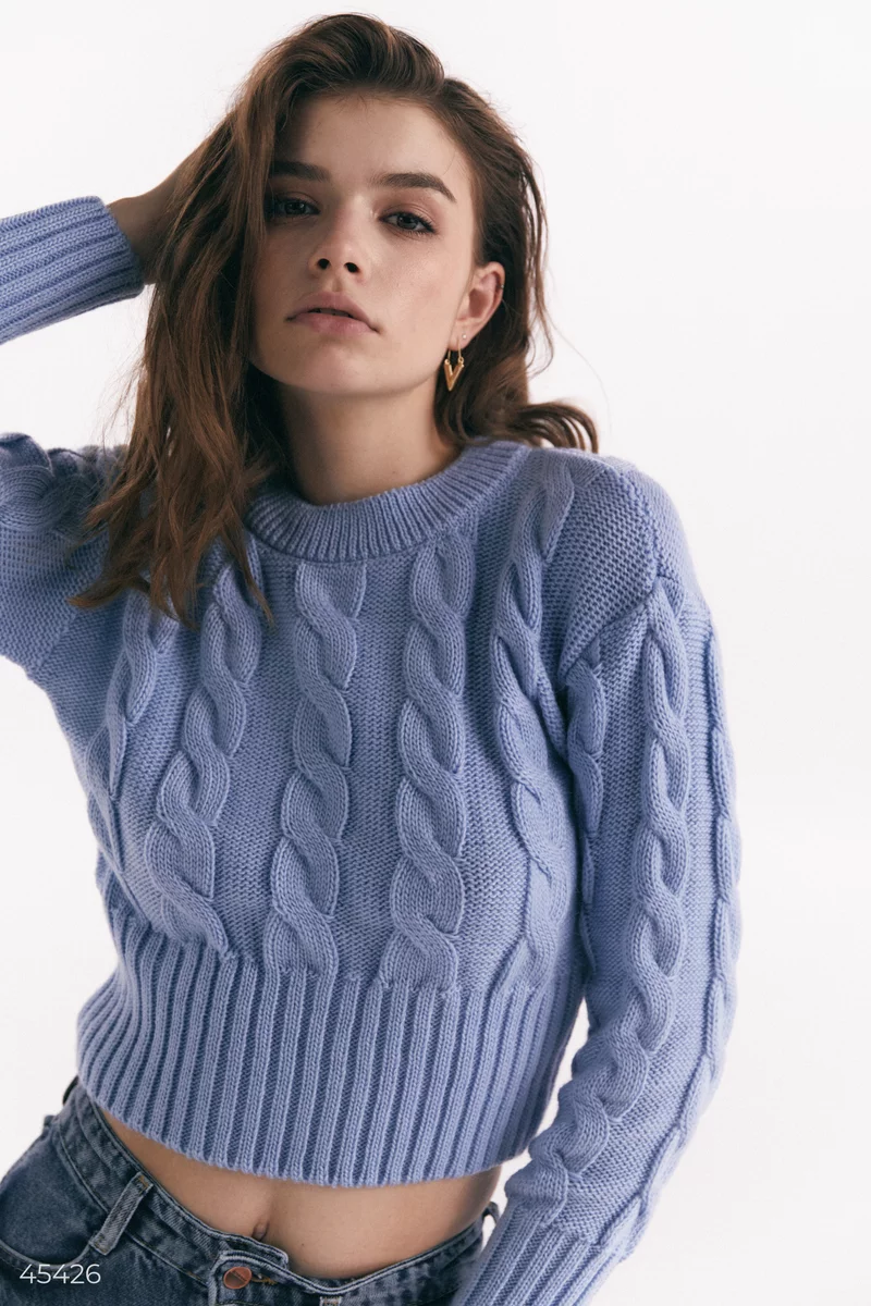 Blue knitted jumper photo 4