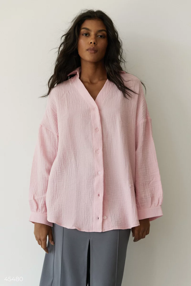 A pink muslin shirt photo 5