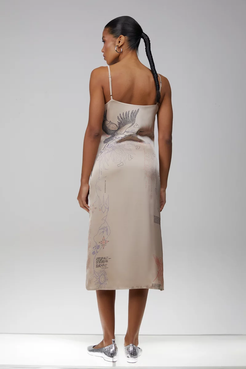 Шелковое платье-комбинация Душа фотография 5