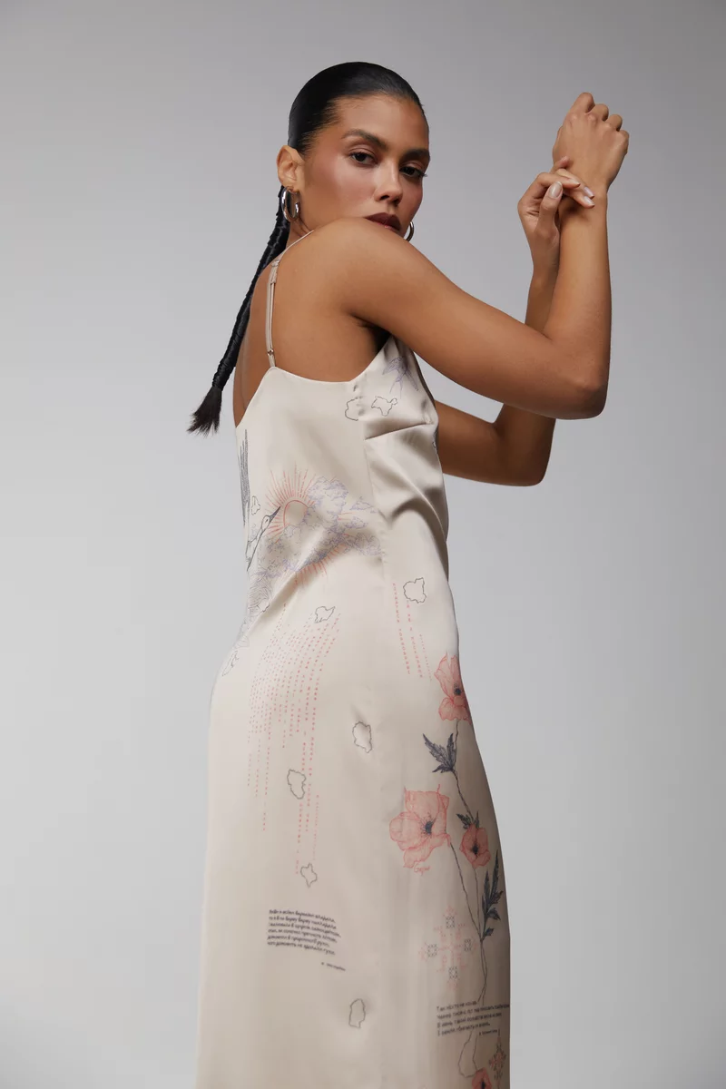 Шелковое платье-комбинация Душа фотография 4