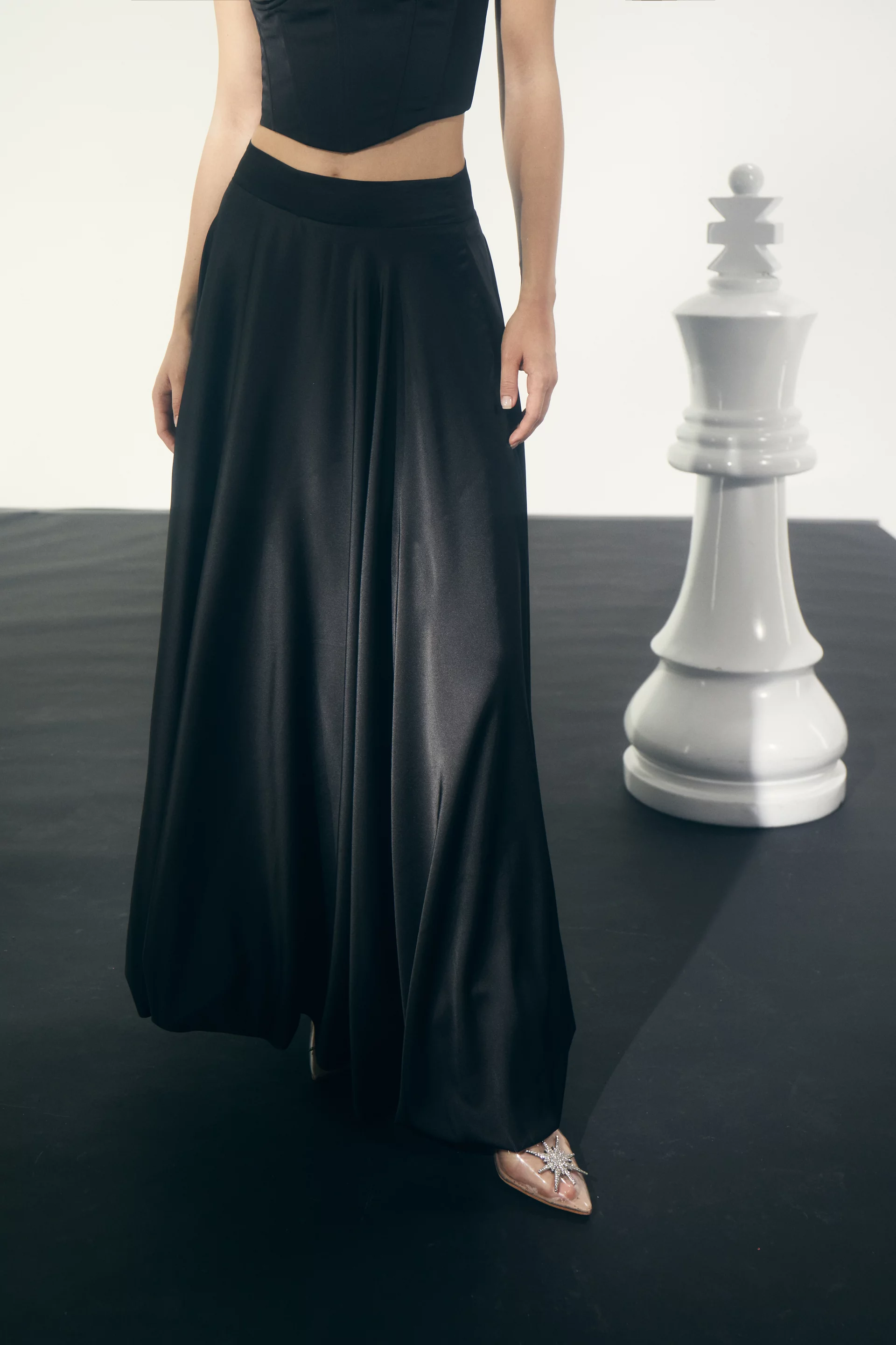 Black maxi balloon skirt (№ 45771) ♡ Gepur - women clothes