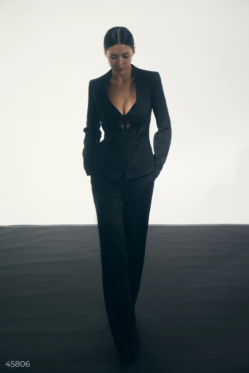 Black suit with jacket and pants photo 5