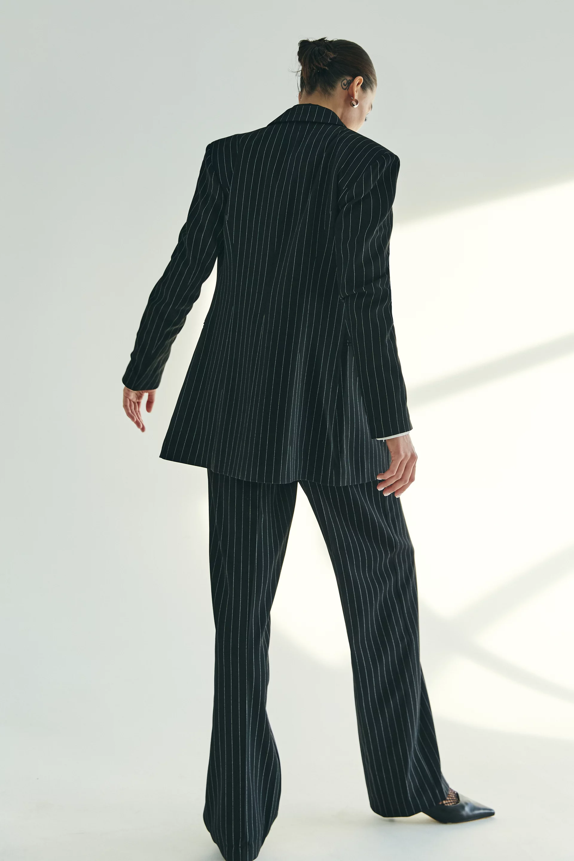 Black classic striped pants (№ 45854) ♡ Gepur - women