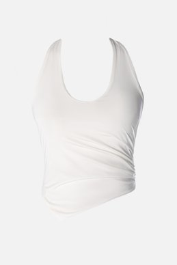 Milk crop top with ties