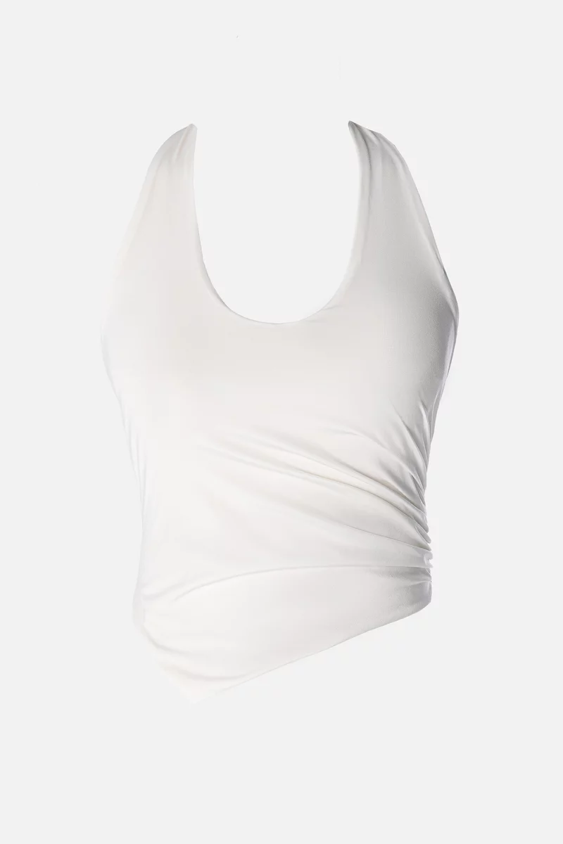 Milk crop top with ties photo 5