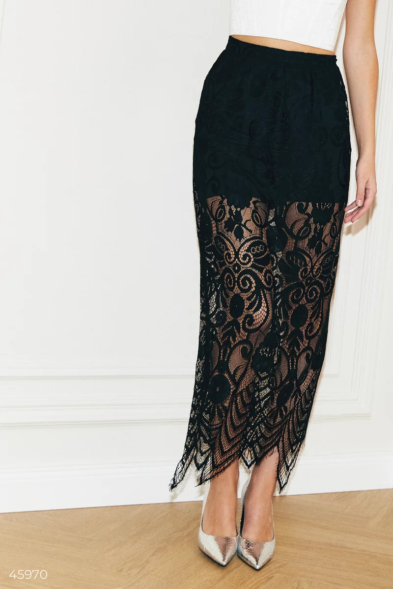 Maxi skirt with lace photo 4