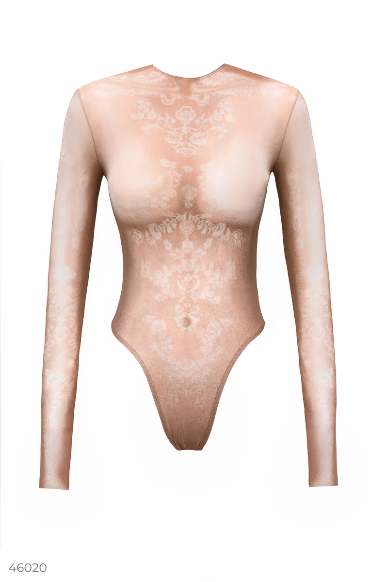 TILO beige mesh bodysuit photo 5