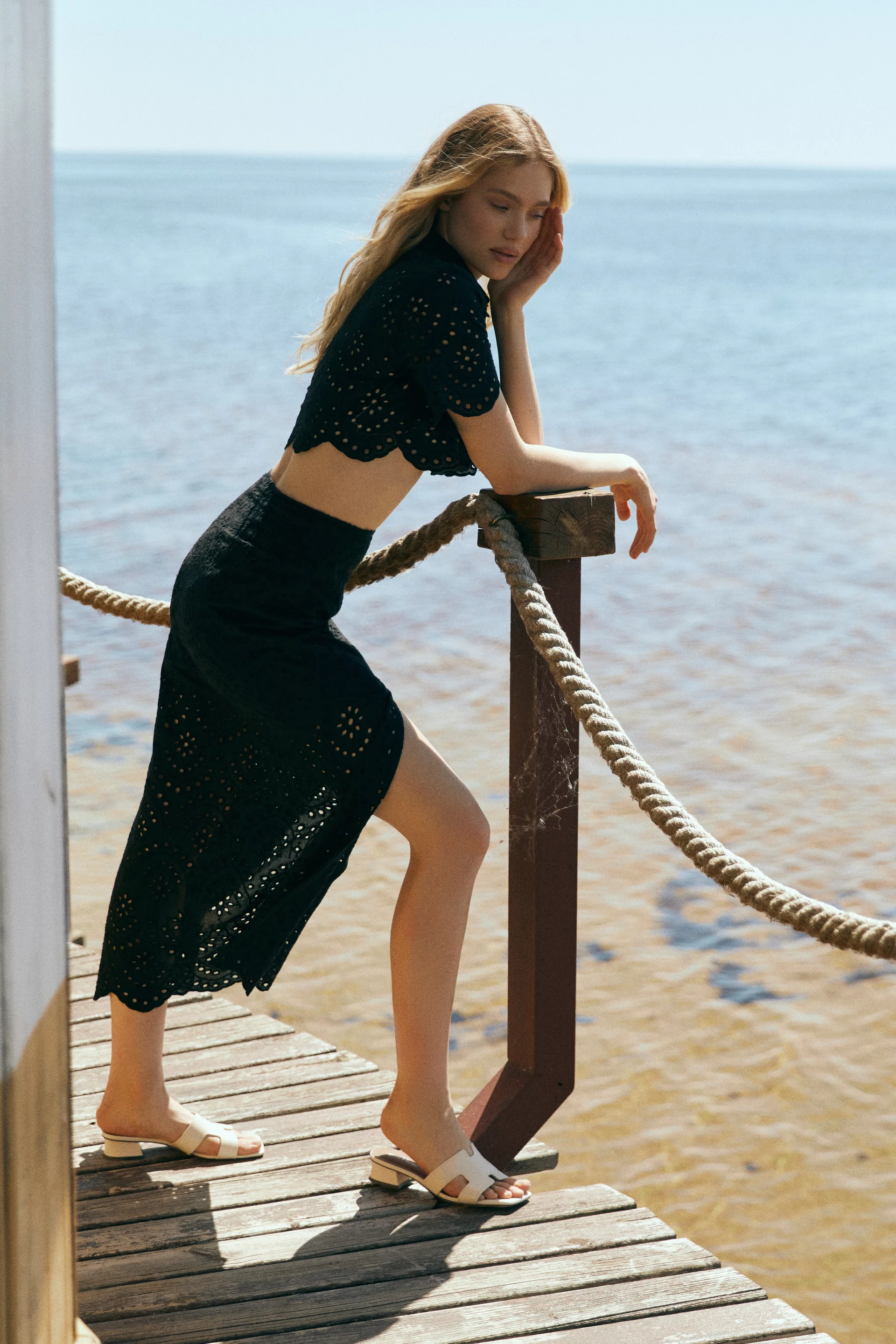 ★ GLOWNY★ G BOX LONG SKIRT BLACK GC24WTSK004BK A.L.C. Greta Satin Maxi Skirt | ALCltd.com