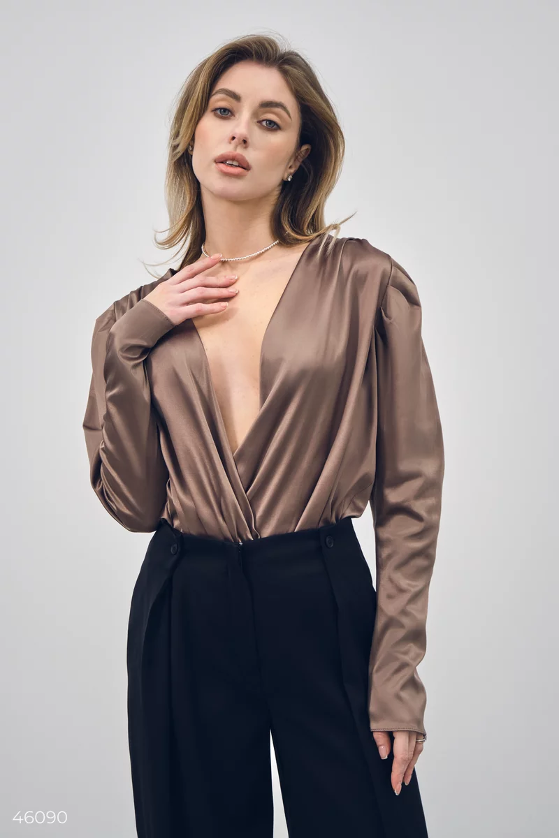 Satin blouse for smell photo 2