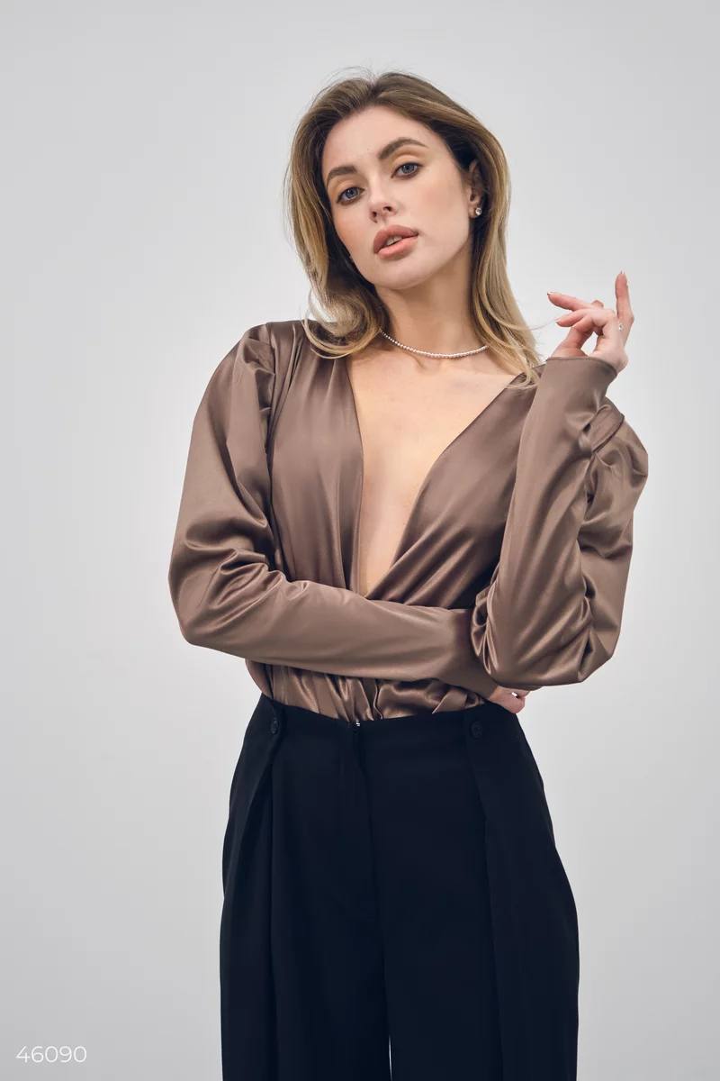 Satin blouse for smell photo 4