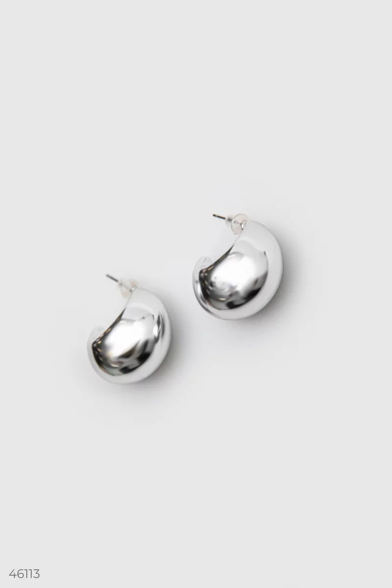 Silver drop earrings photo 2