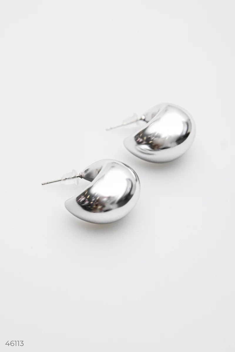 Silver drop earrings photo 3