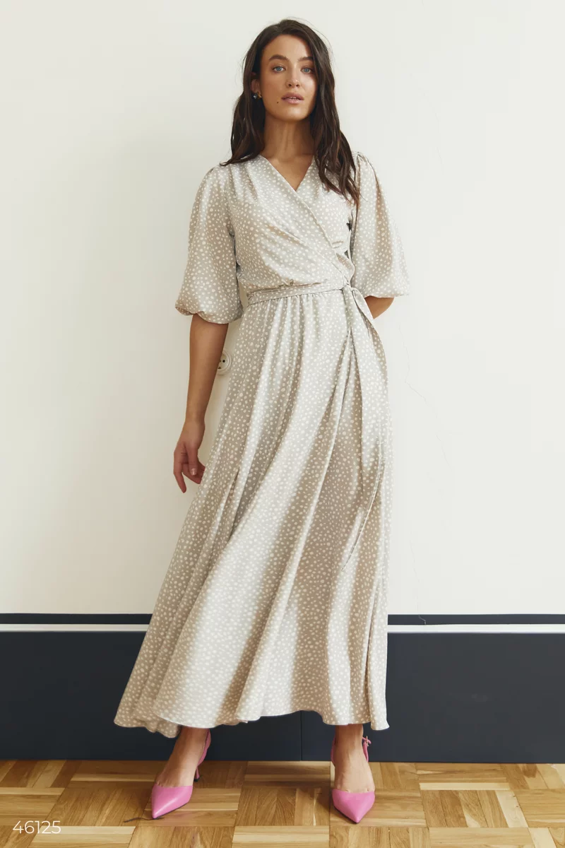 Gray maxi dress for smell photo 1
