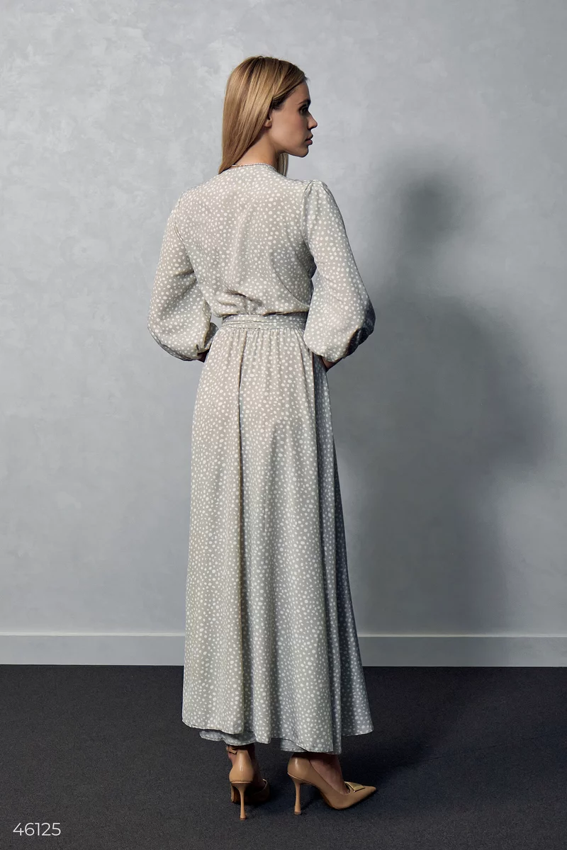 Gray maxi dress for smell photo 4