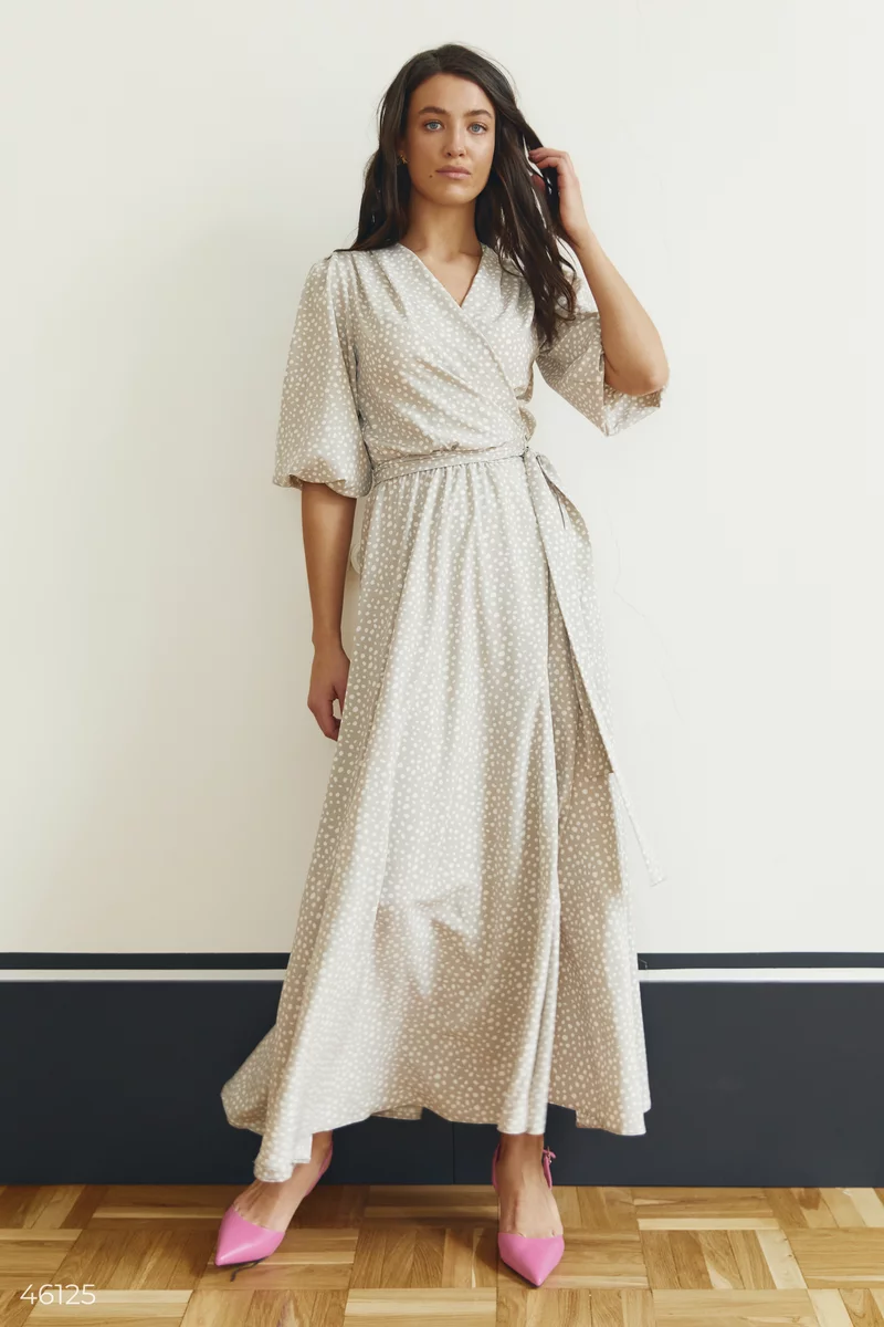 Gray maxi dress for smell photo 5
